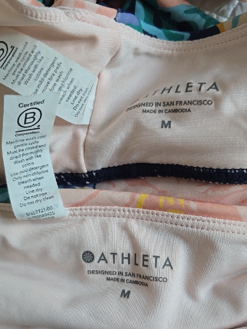 Athleta Floral Halter Bikini Set Tropical Print Swimsuit Top Bottom - Picture 4 of 10